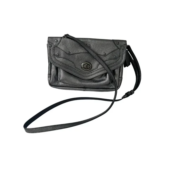 COACH Rhyder Crossbody Bag Metallic Pewter Pebbled Leather 34232 - Picture 3 of 12